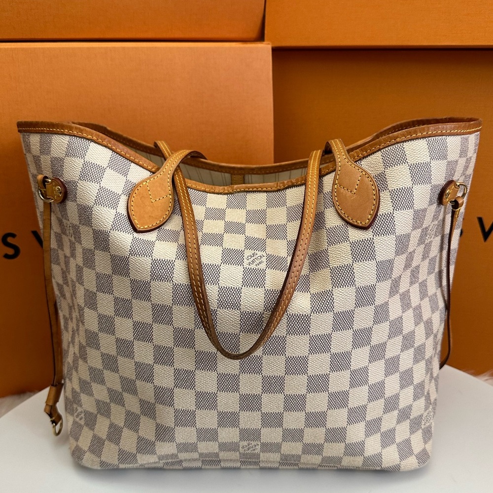 💎✨BEAUTIFUL✨💎 Louis Vuitton Damier Azur Neverfull MM Tote Bag - Picture 4 of 13